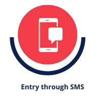 Entry through SMS